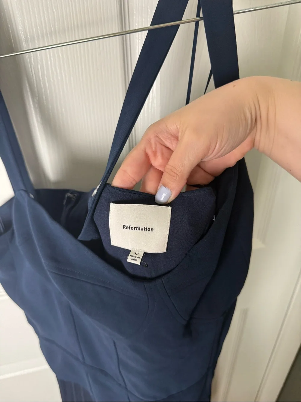 Reformation Marja Dress in Navy 12 - Picture 6 of 8